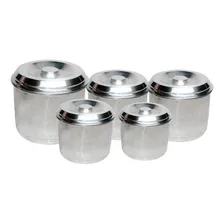 Porta Mantimentos Jogo De Latas Com 5 Peças Do 14 Ao 22 Foto  mini 1