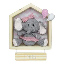 Porta Maternidade Nicho Casinha Elefante Menina Bexiga Bebê Foto mini 1
