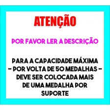 Porta Medalha Corrida Rua Casal Até 50 Medalhas Portaretrato Cor Preto Foto mini 1