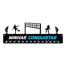 Porta Medalha Futvolei Masculino Para Até 50 Medalhas Cor Preto Foto mini 1