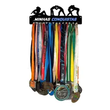 Porta Medalha Jiu Jitsu Masculino Para Até 50 Medalhas Cor Preto Foto mini 1