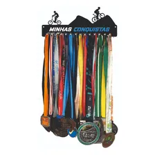 Porta Medalha Mtb + Bike Nuvenzinha P/ Até 50 Medalhas Cor Preto Foto mini 2