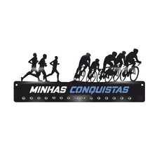 Porta Medalhas Corrida & Speed Para Até 50 Medalhas Cor Preto Foto mini 1
