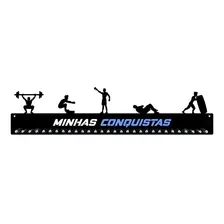 Porta Medalhas Crossfit Masc Para Ate 100 Medalhas Cor Preto Foto mini 2