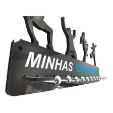 Porta Medalhas Futebol Masculino Para Até 50 Medalhas Cor Preto Foto mini  3