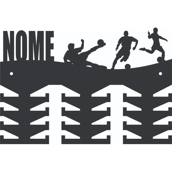 Porta Medalhas Futebol Masculino Personalizado Com Nome Foto 1