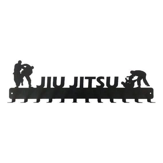 Porta Medalhas Para Paredes Modalidade Jiu Jitsu Cor Preto Foto 1