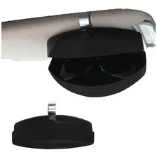 Porta Óculos Automotivo Universal Estojo Para Quebra Sol Cor Preto Foto mini 4