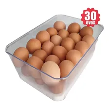 Porta Ovos 30un Organizador De Geladeira Com Tampa Acrílico Foto mini  3