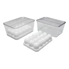 Porta Ovos 30un Organizador De Geladeira Com Tampa Acrílico Foto mini 4