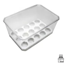 Porta Ovos 30un Organizador De Geladeira Com Tampa Acrílico Foto  mini 1