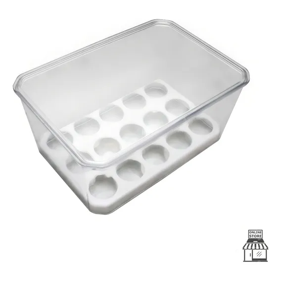 Porta Ovos 30un Organizador De Geladeira Com Tampa Acrílico Foto 1