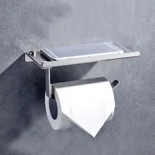 Porta Papel Higiênico Aluminio Cromado Papeleira Banheiro Foto mini 4