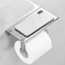 Porta Papel Higiênico Aluminio Cromado Papeleira Banheiro Foto mini  3
