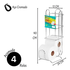 Porta Papel Higiênico Para 4 Rolos N1024 - Niquelart Foto mini  2