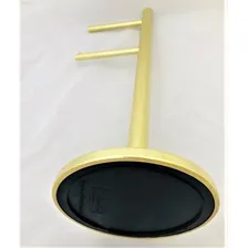 Porta Papel Higiênico Chão Redondo Duplo Latão Dourado 4031 Foto mini 4