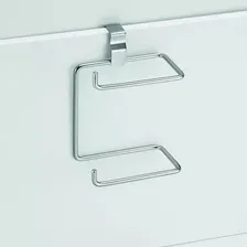 Porta Papel Higiênico Cromado Fosco Duplo P/ Caixa Acoplada Foto mini 2