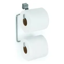 Porta Papel Higiênico Cromado Fosco Duplo P/ Caixa Acoplada Foto mini 1