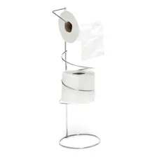 Porta Papel Higiênico De Chão Papeleiro Suporte Rolo Foto mini 1