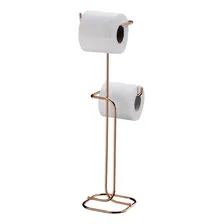 Porta Papel Higiênico Duplo De Chão Rose Gold 1176 - Future Foto mini 1