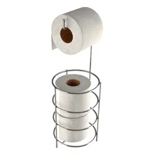Porta Papel Higiênico Em Aço Cromado Para 3 Rolos Cor Prateado Foto mini 1