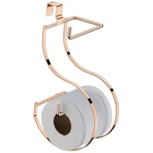 Porta papel higiênico Future para caixa acoplada cor rose gold Foto mini 1