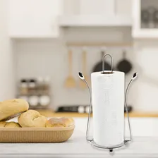 Porta Papel Toalha De Mesa Bancada Suporte Rolo Aramado Aço Foto mini 3