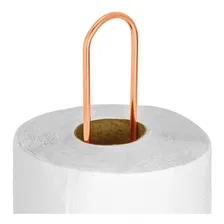 Porta Papel Toalha Rosê Gold P Cozinha Apoio De Mesa Bancada Foto mini 2