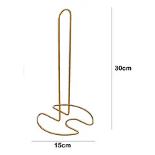 Porta Papel Toalha Rosê Gold P Cozinha Apoio De Mesa Bancada Foto mini 4