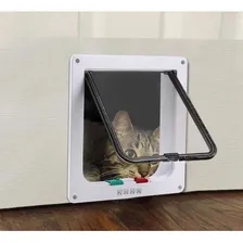 Porta Para Gatos Cachorro 4 Em 1 Pet Door 25x23cm Passagem Cor Branco Foto  mini 1