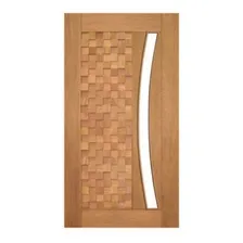 Porta Pivotante Detalhe P/vidro 100x210 Madeira Cedro Arana Foto mini 1