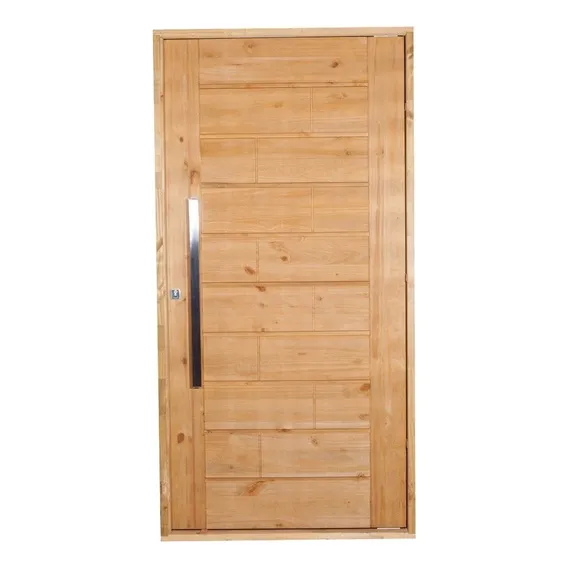 Porta Pivotante Ekos Madeira Maciça Completa Batente 14 Cm Cor Marrom Foto 1