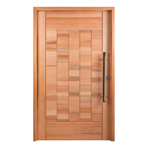 Porta Pivotante Maciça 214x109cm Eucalipto Pm97 Cawt Foto 1