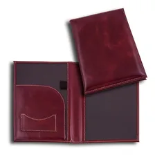 Porta Receituário Em Couro Legítimo Vinho Cor Outro Foto  mini 1