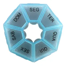 Porta Remédios Caixa Comprimidos Semanal 7 Divisórias 7 Dias Foto mini 4