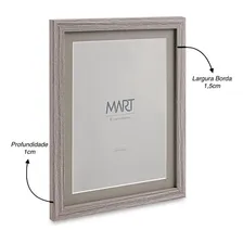 Porta Retrato Cinza Em Mdf Com Borda 20x25 - Mart Foto mini 2