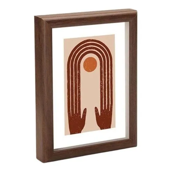 Porta-retrato Em Mdf Marrom - 20x25cm Foto 1