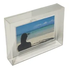 Porta Retrato Foto 10x15 AcrÃlico Moldura Cristal Com Imã Moldura Porta Retrato 10x15cm Foto mini 1