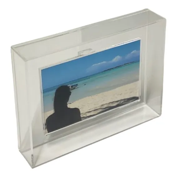 Porta Retrato Foto 10x15 AcrÃlico Moldura Cristal Com Imã Moldura Porta Retrato 10x15cm Foto 1