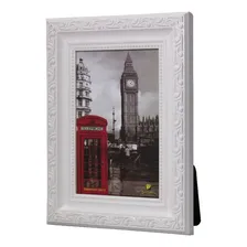 Porta Retrato Foto 10x15 Moldura Trabalhada Cor Branco Foto  mini 1