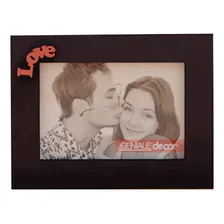 Porta Retrato Horizontal Preto 10x15 Love Geniale 16 Foto mini 1
