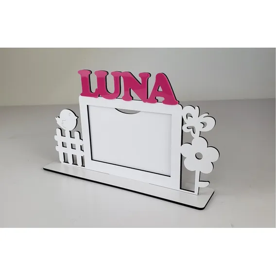 Porta Retrato Infantil Lembrança Em Mdf Nome Personalizado Foto 1