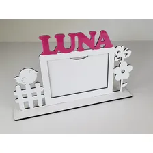Porta Retrato Infantil Lembrança Em Mdf Nome Personalizado Foto mini 2