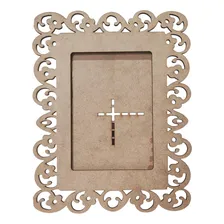 Porta Retrato Mdf Cru Foto 10x15 Design Arabesco Flores Foto mini 1