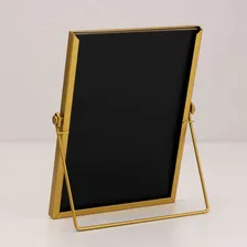 Porta Retrato Metal Dourado Lisa Foto mini  2