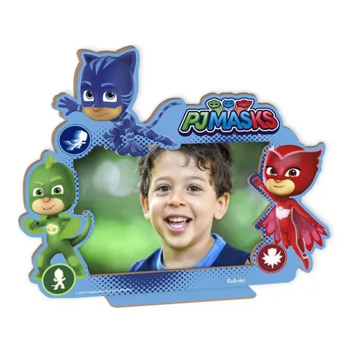 Porta Retrato P/ Foto Em Mdf Festa Pj Masks - 1 Unidade Foto 1