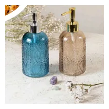 Porta Sabonete Líquido Dispenser 450ml Vidro - Saboneteira Cor Azul Foto mini 2