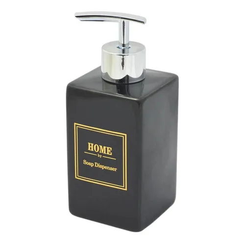 Porta Sabonete Líquido Dispenser Porcelana 380ml Quadrado Foto 1