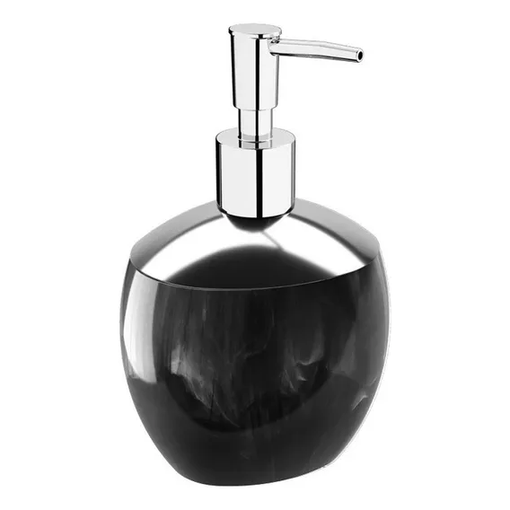 Porta Sabonete LĂquido Para Banheiro Mármore Preto 300ml Foto 1