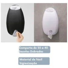 Porta Saco Ou Dispenser Para Sacolas Puxa Saco Parede Cor Branco Foto mini  3